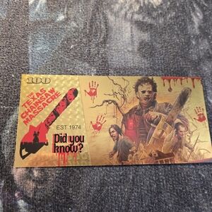 Texas Chainsaw Massacre Gold Collectible Card